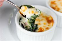baked spinach and eggs